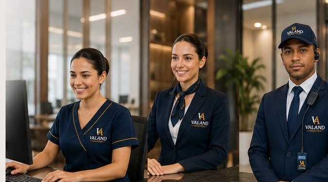 Equipe de recepção e portaria Valand